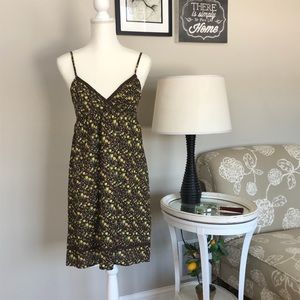 L.e.i. Sun Dress Size M Brown/Yellow Floral NWT